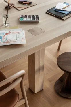 Hem Udon chair, natural beech - cognac leather