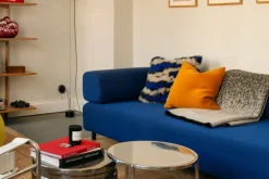 Hem Velvet cushion, 50 x 50 cm, ochre