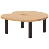 Hem Worm coffee table, round, beech - brown