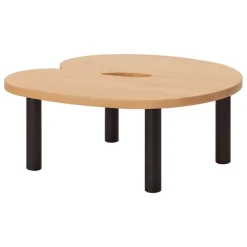 Hem Worm coffee table, round, beech - brown