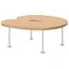 Hem Worm coffee table, round, beech - steel