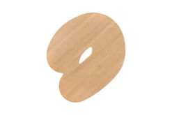 Hem Worm coffee table, round, beech - steel