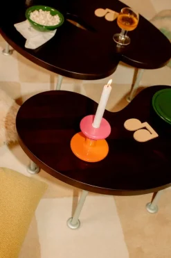 Hem Worm coffee table, small, brown - steel