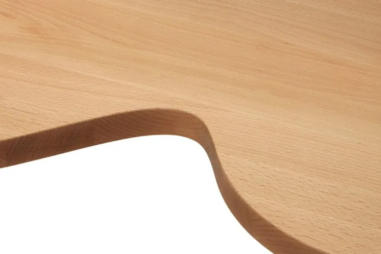 Hem Worm coffee table, small, beech - steel