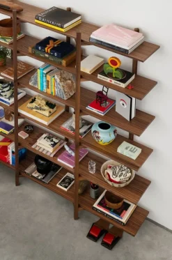 Hem Zig Zag high shelf, walnut