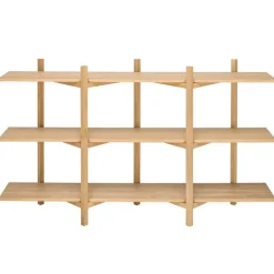 Hem Zig Zag low shelf, oak