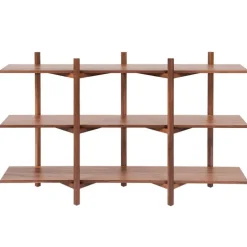 Hem Zig Zag low shelf, walnut