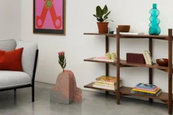 Hem Zig Zag low shelf, walnut