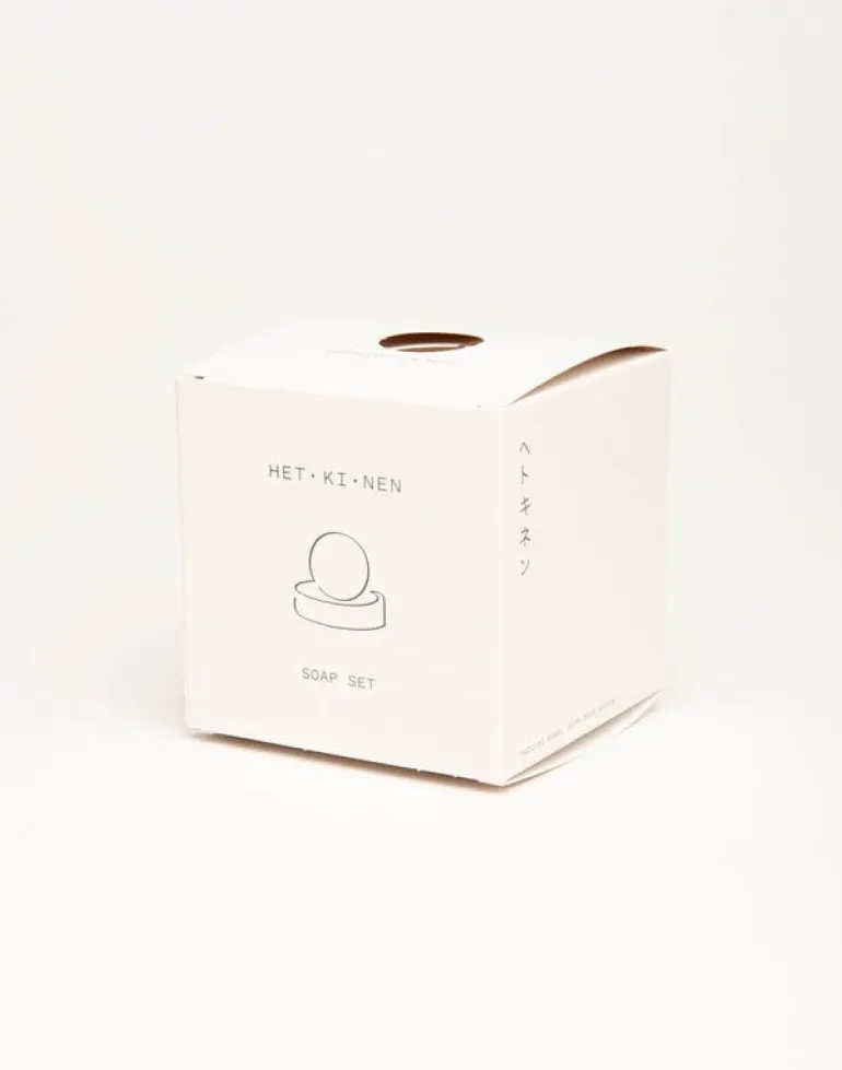 Hetkinen Salt soap set, round, eucalyptus - lemon