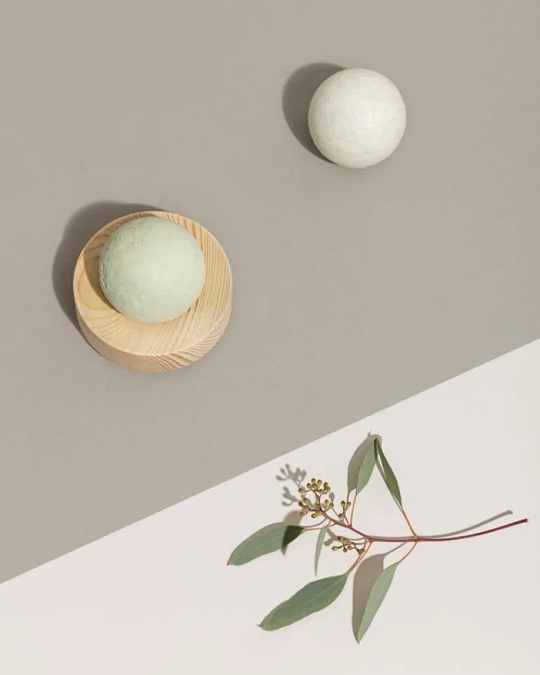 Hetkinen Salt soap set, round, eucalyptus - lemon