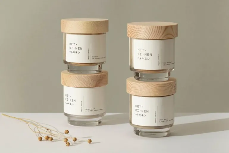 Hetkinen Veggie wax candle, smoke sauna