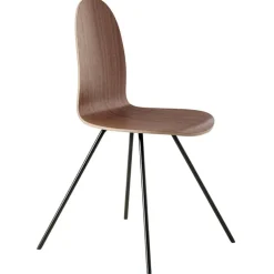 HOWE Tongue chair, walnut veneer - black