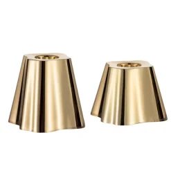 Iittala Aalto candleholder set, 2 pcs, brass