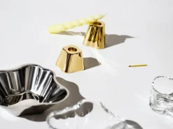 Iittala Aalto candleholder set, 2 pcs, brass