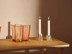 Iittala Aalto candleholder set, 2 pcs, brass