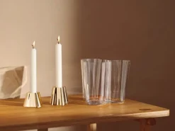 Iittala Aalto candleholder, 65 mm, brass