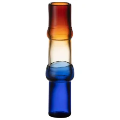 Iittala Bamboo vase, 90 x 450 mm, desert - clear - ultramarine blue