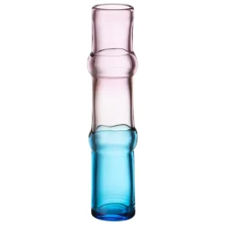 Iittala Bamboo vase, 90 x 450 mm, pink - clear - sky blue