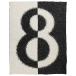 Iittala Iittala 8 blanket, 130 x 180 cm, ecru - black