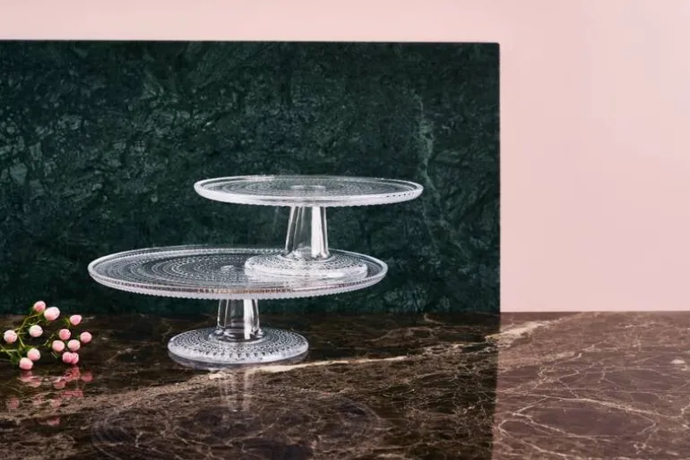 Iittala Kastehelmi cake stand, 315 mm, clear