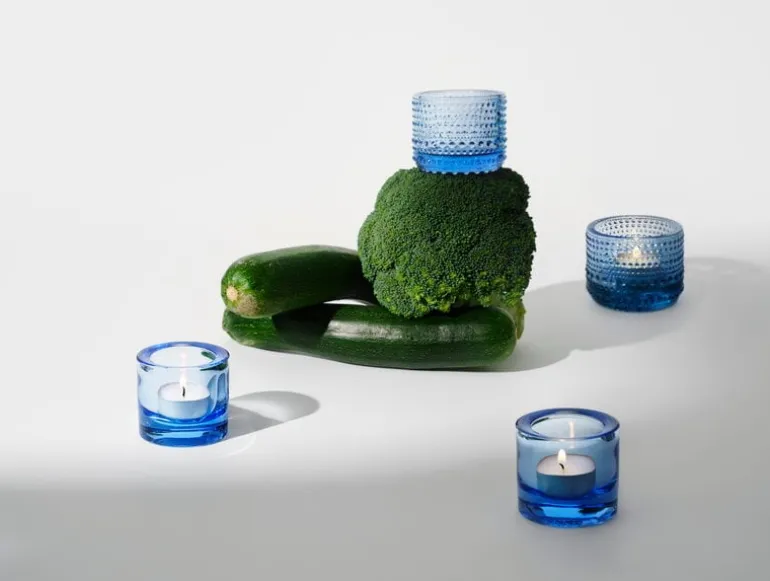 Iittala Kivi votive, water blue