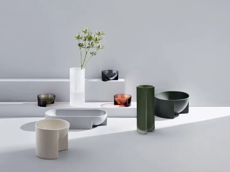 Iittala Kuru ceramic bowl 370 x 75 mm, light grey