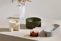 Iittala Kuru ceramic bowl  240 x 120 mm, moss green