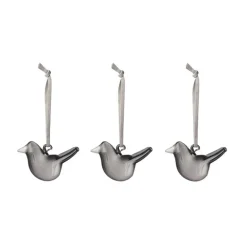 Iittala Mini glass bird, 3 pcs, grey