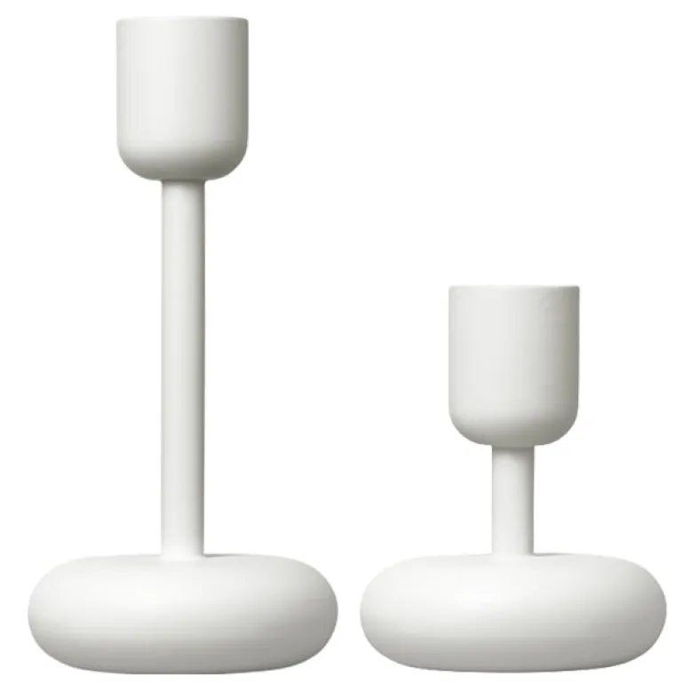 Iittala Nappula candleholder, white, 2-pack