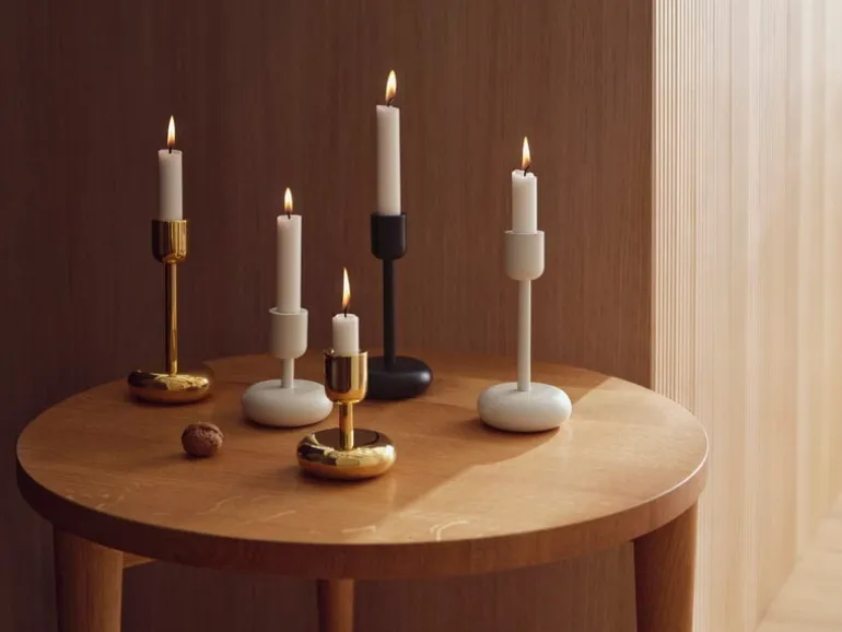 Iittala Nappula candleholder, white, 2-pack