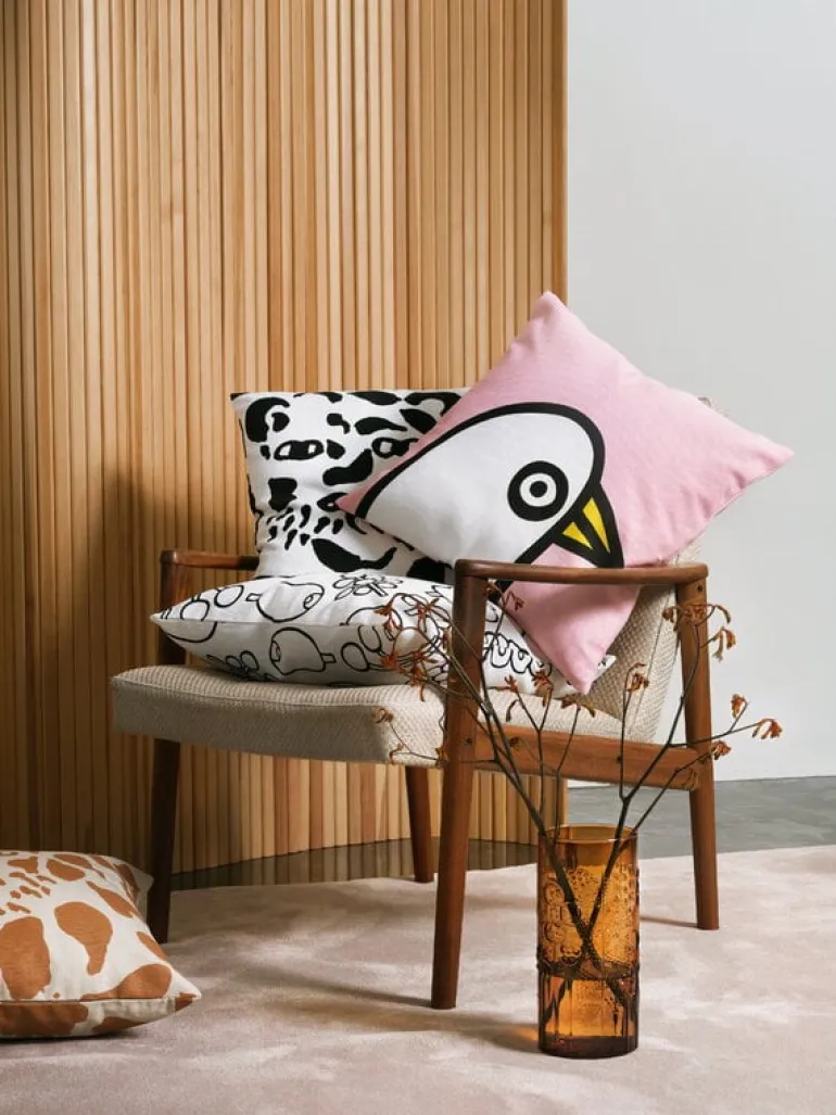 Iittala OTC Cheetah cushion cover, 47 x 47 cm, black - white