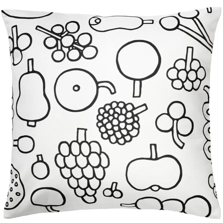 Iittala OTC Frutta cushion cover, 47 x 47 cm, black - white
