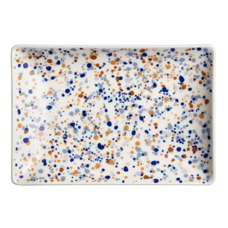 Iittala OTC Helle A5 plate, 15 x 21 cm, blue - brown