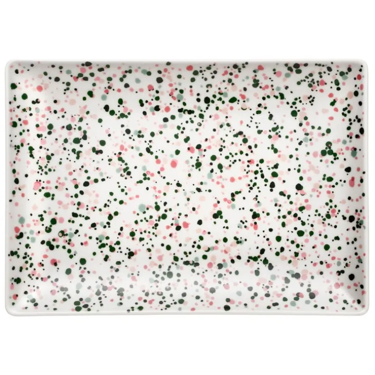 Iittala OTC Helle A4 plate, 21 x 29 cm, pink - green
