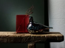 Iittala Ruutu vase, 115 x 140 mm, cranberry