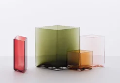 Iittala Ruutu vase, 115 x 140 mm, cranberry