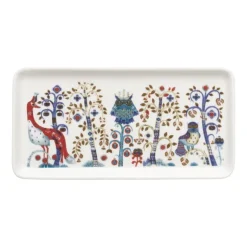 Iittala Taika plate, rectangle, 12 x 24 cm, white