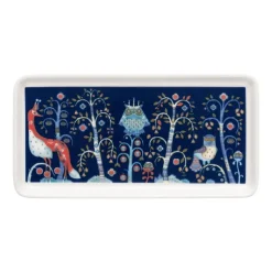 Iittala Taika plate, rectangle, 12 x 24 cm, blue