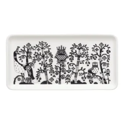 Iittala Taika plate, rectangle, 12 x 24 cm, black