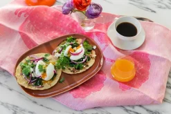 Iittala Taika Sato tea towel, pink