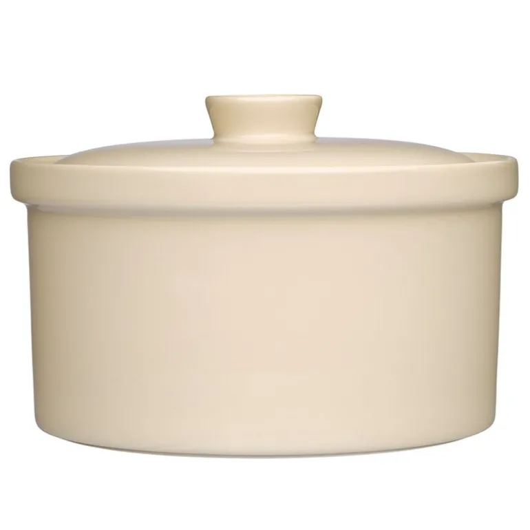 Iittala Teema pot with lid, 2,3 L, beige