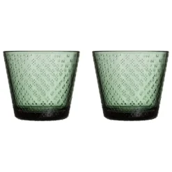 Iittala Tundra tumbler, 29 cl, 2 pcs, pine green