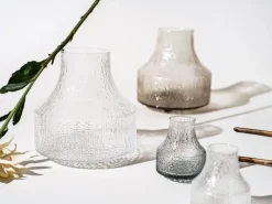 Iittala Ultima Thule glass vase, 180 x 192 mm, linen