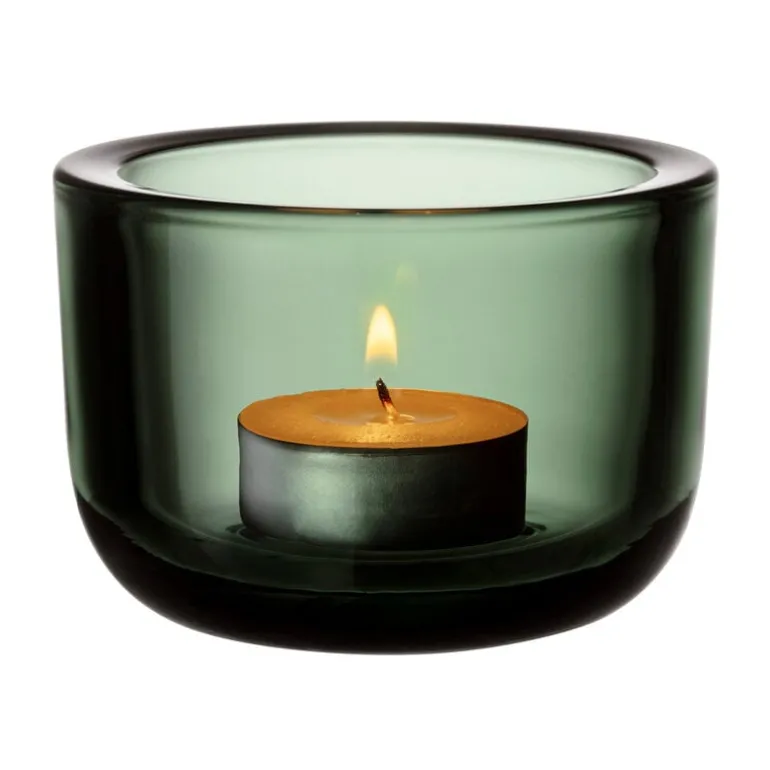 Iittala Valkea tealight candleholder, 60 mm, pine green