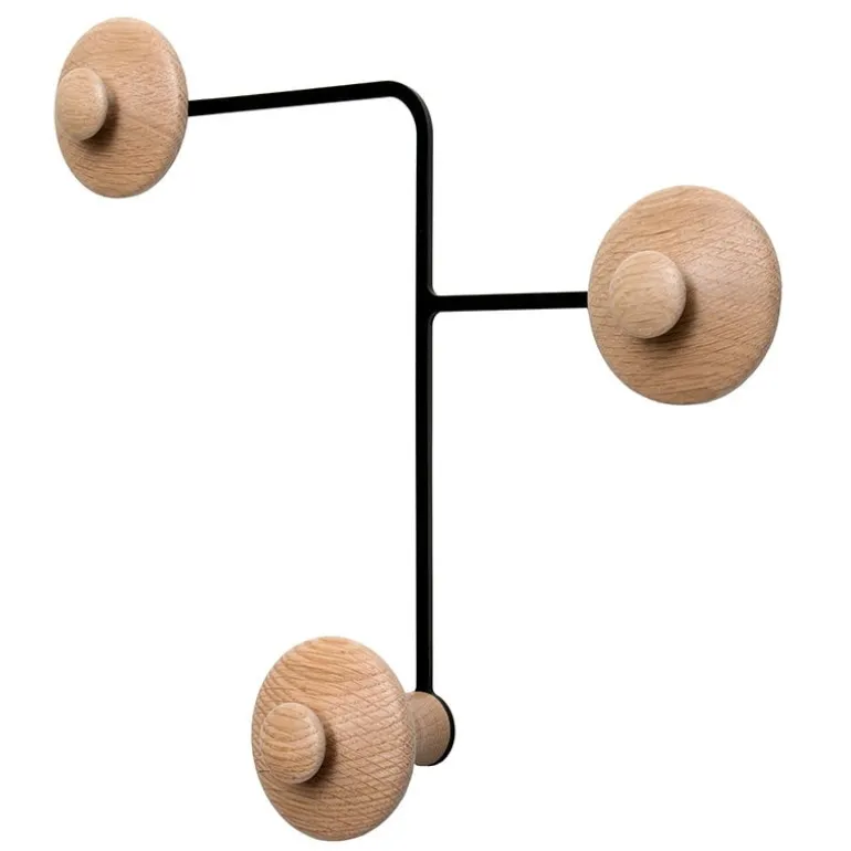 Inno Turner wall rack, black - oak