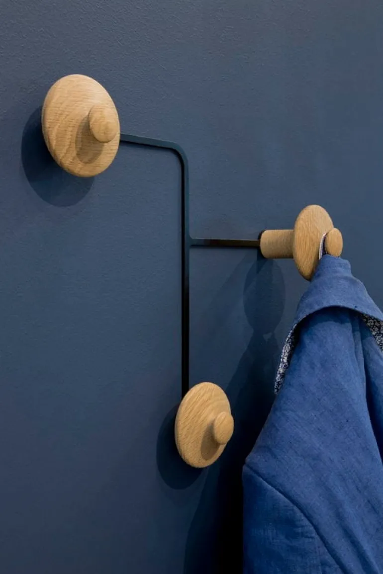 Inno Turner wall rack, black - oak