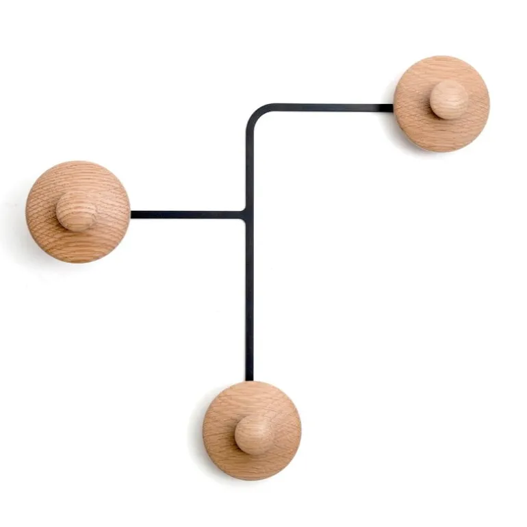 Inno Turner wall rack, black - oak