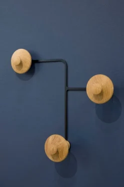 Inno Turner wall rack, black - oak