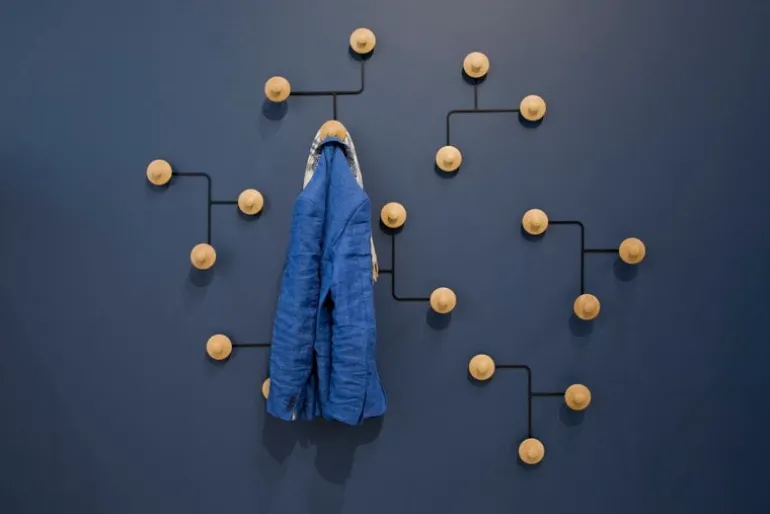 Inno Turner wall rack, black - oak