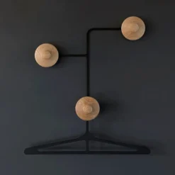 Inno Turner wall rack, black - oak